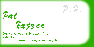 pal hajzer business card
