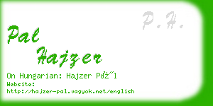 pal hajzer business card